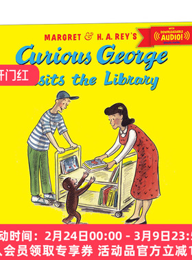 好奇猴乔治去图书馆 英文原版 Curious George Visits the Library with downloadable audio 音频可下载 英文版 进口英语原版书籍