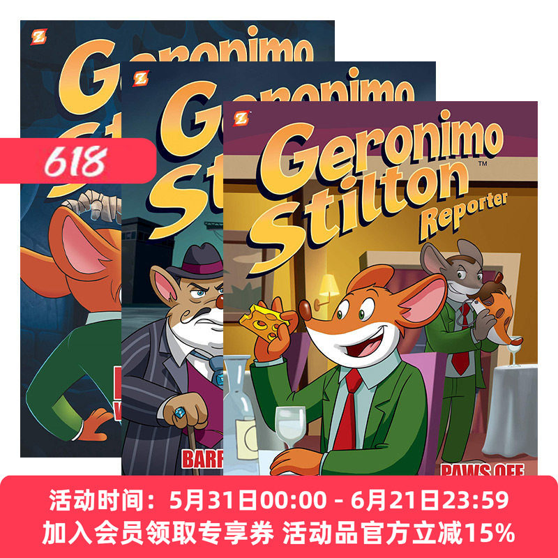 英文原版 Geronimo Stilton Reporter Operation Shufongfong 老鼠记者全彩漫画小说4-6册 中小学课外读物 英文版 进口英语书籍