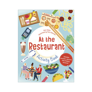 Activity 精装 进口英语原版 Restaurant the 迷宫 活动书 在餐厅 书籍 英文版 和连线画画 Book 英文原版 包含拼图