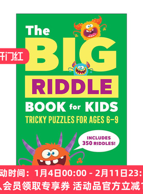 英文原版 The Big Riddle Book for Kids 儿童谜语大书 双关语 脑静急转弯 数学逻辑难题 益智游戏 英文版 进口英语原版书籍