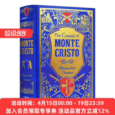 英文原版小说 Count of Monte Cristo  基督山伯爵 巴诺经典 皮革精装收藏版 英文版 进口英语原版书籍