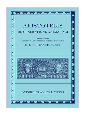 亚里士多德 动物繁殖 英文原版 On the Generation of Animals (De Generatione Animalium)牛津古典文本系列 精装 英文版 进口英