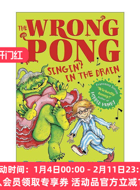 英文原版 The Wrong Pong Singin' in the Drain 内维尔与巨兽族4 青少年幽默插画故事书 Steven Butler 英文版 进口英语原版书籍
