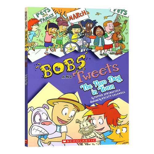 童子军夏令营5 英文原版 The New Dog in Town Bobs and Tweets 5 系列章节书 儿童文学故事书 Scholastic 英文版进口原版英语书籍