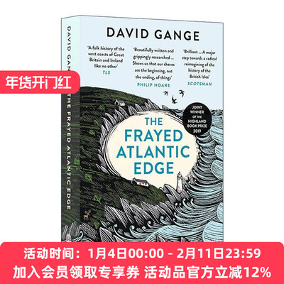 英文原版 The Frayed Atlantic Edge 大西洋的边缘 从设得兰岛划船到英吉利海峡 David Gange 温赖特奖提名 进口英语原版书籍