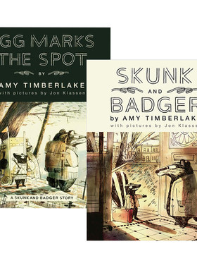 华研原版 英文原版 Skunk And Badger 臭鼬和獾2册 儿童绘本 精装 英文版 进口英语原版书籍