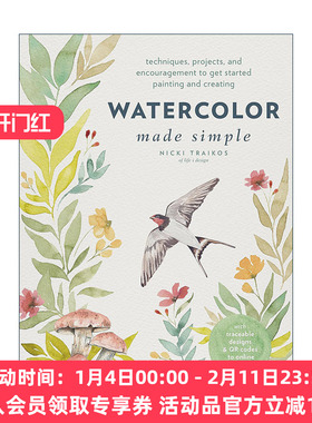 英文原版 Watercolor Made Simpl 轻松学水彩 绘画教程指南 英文版 进口英语原版书籍