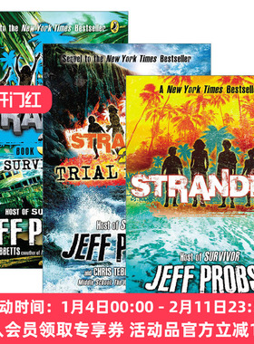 华研原版 英文原版 Stranded 搁浅系列3册 儿童动作冒险小说 Jeff Probst 英文版 进口英语原版书籍