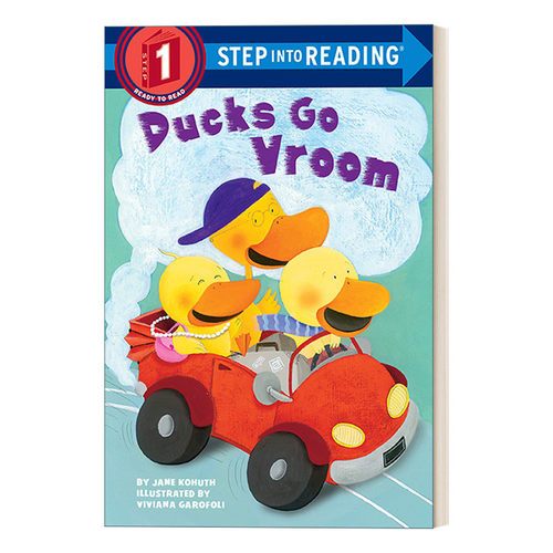英文原版 Step into Reading 1 - Ducks Go Vroom 兰登阅读进阶1 鸭子兜风 英文版 进口英语原版书籍