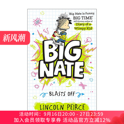 英文原版 Big Nate Blasts Off 我们班有个捣蛋王 大内特漫画英版8 英文版 进口英语原版书籍