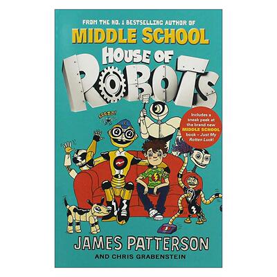 英文原版 House of Robots 机器人之家 儿童幽默科幻漫画章节书 英文版 进口英语原版书籍