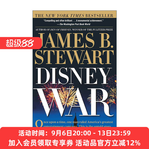 英文原版 DisneyWar 迪斯尼战争 利策新闻奖得主James Stewart 英文版 进口英语原版书籍