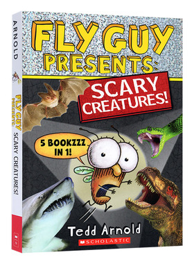 苍蝇小子 可怕的生物 英文原版 Fly Guy Presents Scary Creatures 5个故事合辑 英文版儿童英语启蒙认知 课外阅读知识类全彩读物