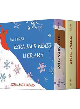 英文原版 My First Ezra Jack Keats Library 艾兹拉·杰克·季兹经典三册盒装套装 下雪天 彼得的口哨 彼得的椅子 儿童绘本英文版