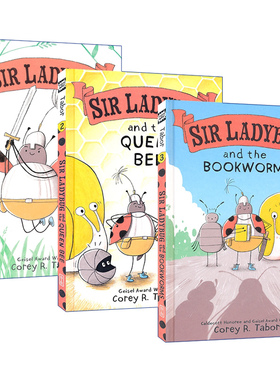 英文原版 Sir Ladybug and the Queen Bee the Bookworms 瓢虫爵士系列3册 精装 全彩漫画 趣味情节 搞怪阵容 英文版 进口原版书籍