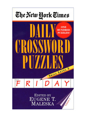 英文原版 The New York Times Daily Crossword Puzzles 纽约时报每日填字游戏 星期五 卷一 英文版 进口英语原版书籍