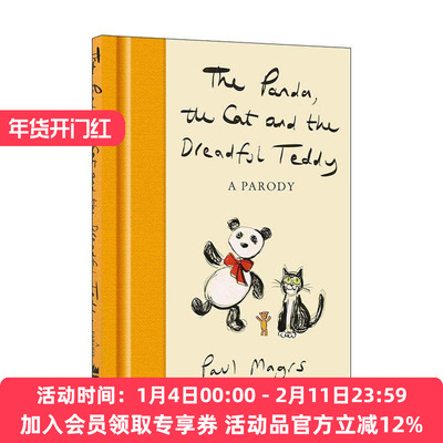 英文原版 The Panda the Cat and the Dreadful Teddy 熊猫 猫咪和潦草的小泰迪 精装手绘插画绘本 英文版 进口英语原版书籍