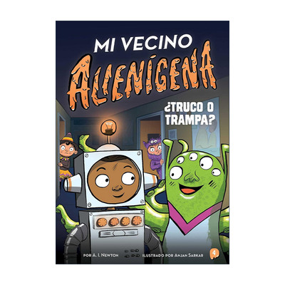 原版 Mi vecino alienigena 4 Truco o trampa? 隔壁的外星人 万圣节 西班牙语版 章节书 进口原版书籍