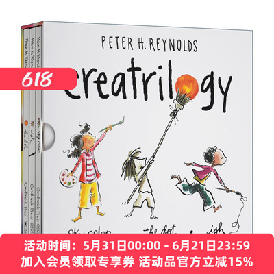 英文原版 Peter Reynolds Creatrilogy Box Set Dot  Ish  Sky Color 彼得 雷诺兹 创造三部曲套装 精装 英文版 进口英语原版书籍