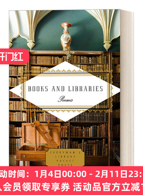 英文原版 Books and Libraries Poems Everyman's Library Pocket Poets Series 书与图书馆 诗选 人人图书馆精装收藏版 英文版