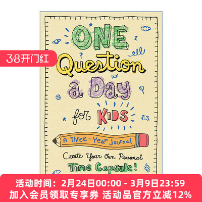 英文原版 One Question a Day for Kids A Three-Year Journal Create Your Own Personal Time Capsule 孩子每天问一个问题