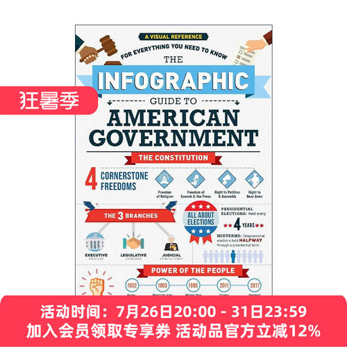 英文原版 The Infographic Guide to American Government 图解美国政府 英文版 进口英语原版书籍