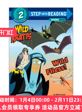 英文原版 Step into Reading 2 Wild Fliers! Wild Kratts 动物兄弟 狂野的传单！英文版 进口英语原版书籍