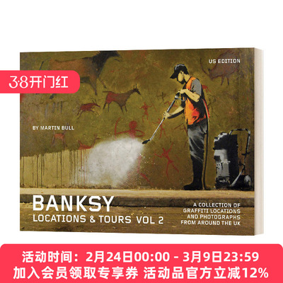 班克西涂鸦点和旅游指南 英文原版 Banksy Locations & Tours Volume 2 卷2 英国街头艺术家Banksy涂鸦作品 摄影集英文版