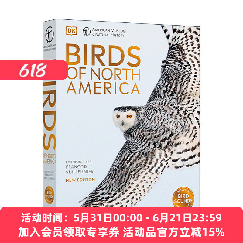英文原版 American Museum of Natural History Birds of North America 美国自然历史博物馆 北美鸟类 DK自然科普百科 精装