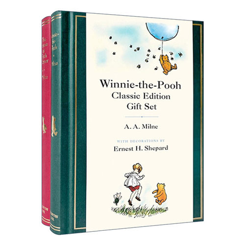 英文原版 Winnie-the-Pooh Classic Edition Gift Set小熊维尼经典故事两本礼物套装 精装豪华收藏版 A. A. Milne进口英语原版书籍