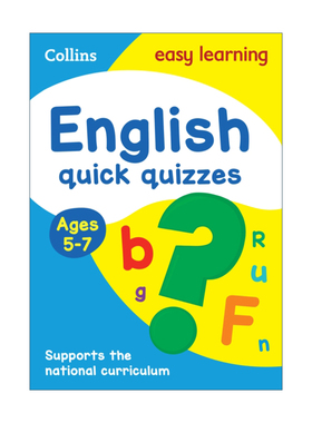 柯林斯易学儿童英语小测试 5-7岁 英文原版 Collins Easy Learning KS1 English Quick Quizzes Ages 5-7 英文版 进口英语原版书籍