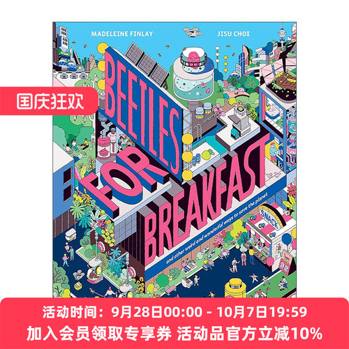 英文原版 Beetles for Breakfast 早餐吃甲虫 以及其他拯救地球的奇妙怪招 精装绘本 英文版 进口英语原版书籍