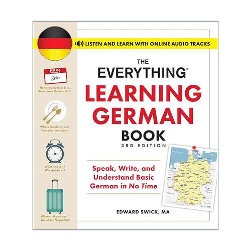 原版 The Everything Learning German Book 百宝箱 德语学习书 第3版 在线音频 进口原版书籍