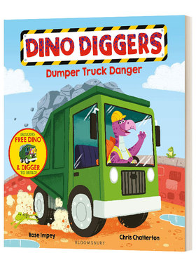 英文原版 Dumper Truck Danger 小恐龙挖掘机 卡车危险 英文版 进口英语原版书籍