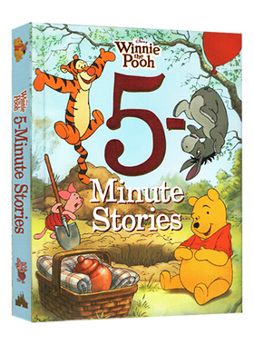 迪士尼小熊维尼 5分钟故事集 英文原版 5-Minute Winnie the Pooh Stories 英文版儿童英语图画故事书 进口原版书籍