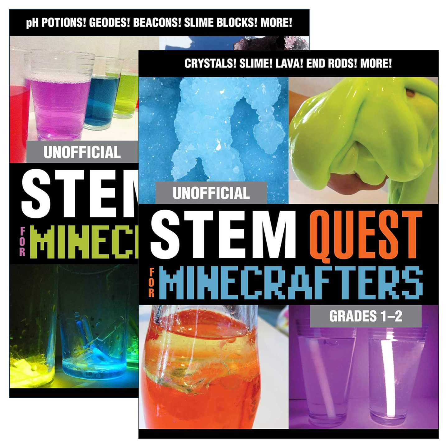英文原版 Unofficial STEM Quest for Minecrafters 我的世界非官方 STEM探索1-4年级 2册 英文版 进口英语原版书籍