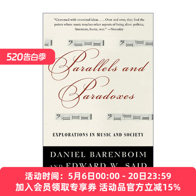 英文原版 Parallels and Paradoxes 在音乐与社会中探寻 巴伦博依姆 萨依德谈话录 Daniel Barenboim 英文版 进口英语原版书籍