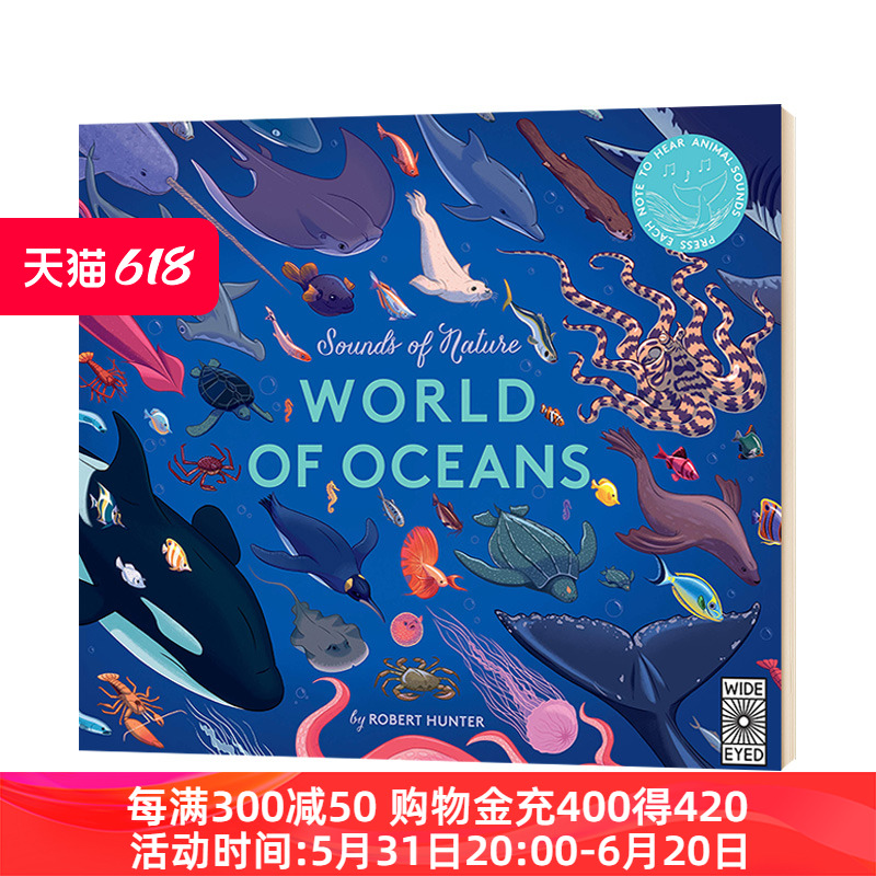 大自然的声音 海洋世界 音乐发声书 英文原版绘本 Sounds of Nature World of Oceans 精装 英文版 进口原版英语书籍