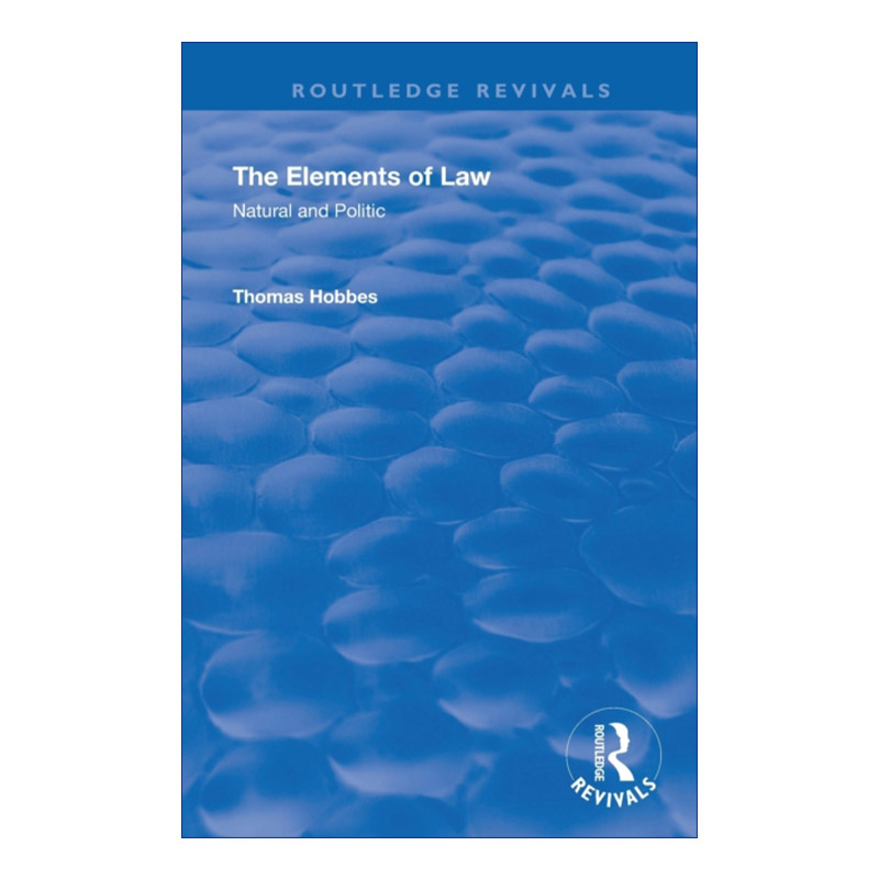法律要义 英文原版 The Elements of Law 自然法与民约法 霍布斯 英文版 进口英语原版书籍