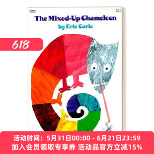 英文原版绘本 The Mixed-Up Chameleon 拼拼凑凑的变色龙 大开绘本 Eric Carle艾瑞卡尔爷爷 廖彩杏书单 英文版 进口英语原版书籍