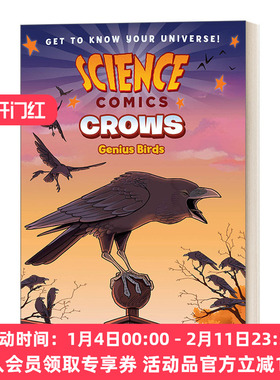 华研原版 英文原版 Science Comics: Crows: Genius Birds 科学漫画 乌鸦：天才鸟类 英文版 进口英语原版书籍