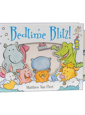 英文原版 Bedtime Blitz! 睡前准备 推拉操作书 名作家Matthew Van Fleet 英文版 进口英语原版书籍