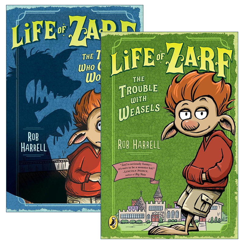 英文原版 Life of Zarf 扎夫的生活系列2册 儿童幽默漫画 童话寓言故事 Wink作者Rob Harrell 英文版 进口英语原版书籍