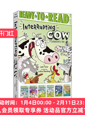 英文原版 Interrupting Cow Collector's Set 捣蛋牛6册盒装 笑话转折 Ready-to-Read Level 2 准备读分级阅读 进口英语原版书籍