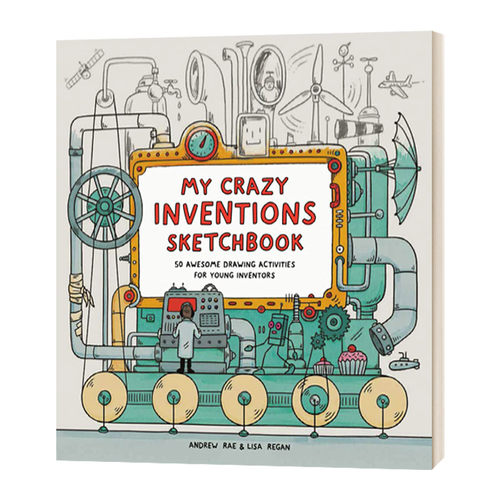 我的疯狂发明书 英文原版 My Crazy Inventions Sketchbook 设计 科普 创意 涂画 英文版 进口英语原版书籍