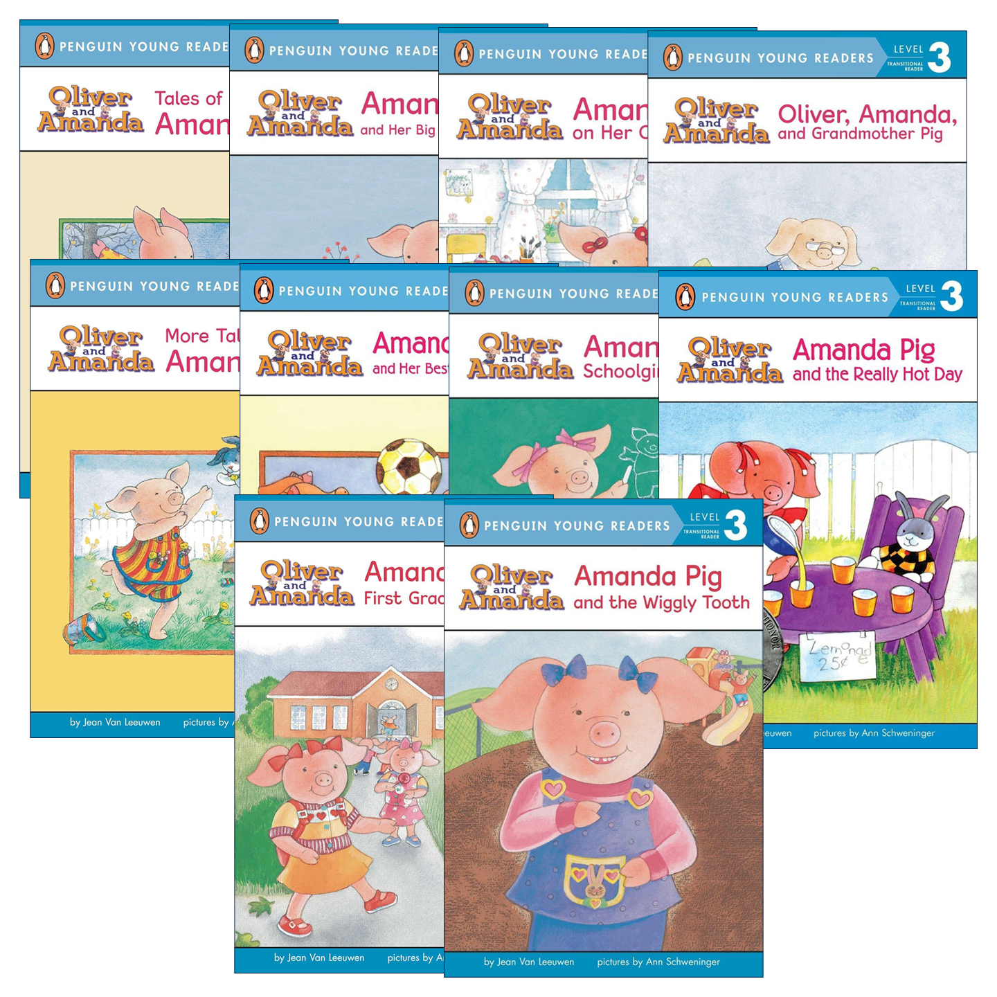 英文原版 Penguin Young Readers, Level 3 阿曼达猪系列10册 企鹅青少分级阅读3级 汪培珽第三阶段书单 英文版 进口英语原版书籍