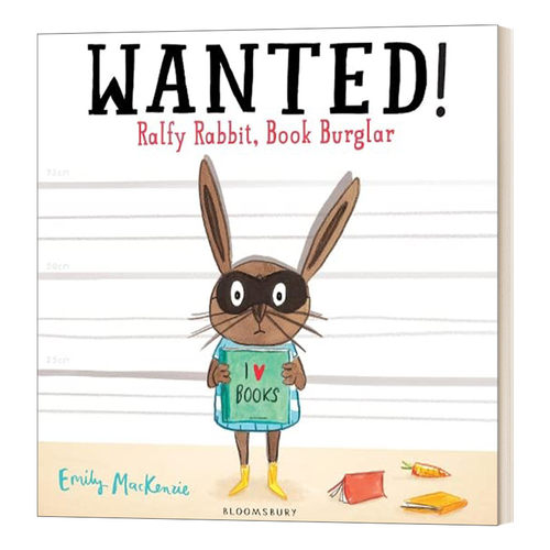 偷书兔 英文原版 Wanted  Ralfy Rabbit Book Burglar 英文版 进口英语原版书籍