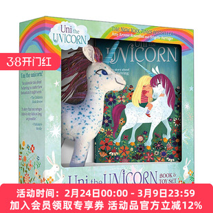 英文原版 Uni the Unicorn Book and Toy Set 独角兽尤尼 绘本与玩具盒装套装 鸭子 兔子 作者艾米·克劳斯·罗森塔尔 英文版