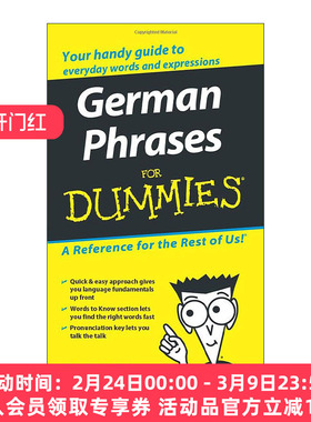 原版 German Phrases for Dummies 德语短语 达人迷 进口原版书籍