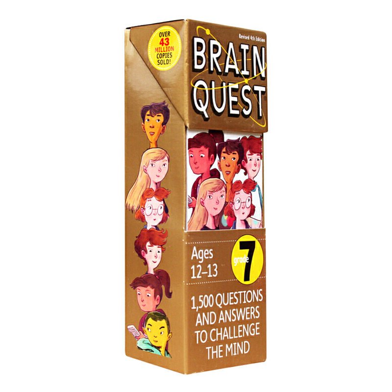 brainquest 大脑任务智力开发卡片7年级 英文原版 Brain Quest Grade 7 美国学生全科练习 英文版进口原版英语书籍